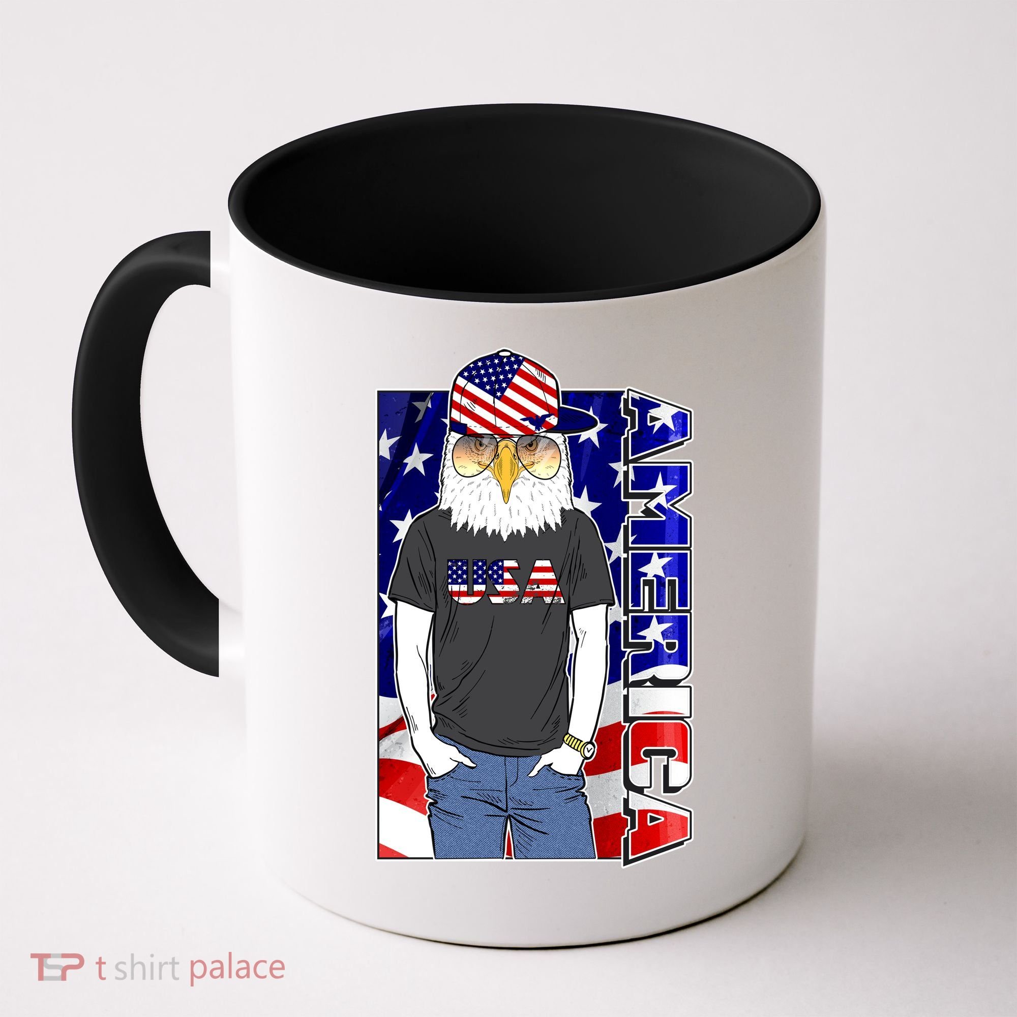 USA America Flag Hip Hop Eagle Coffee Mug