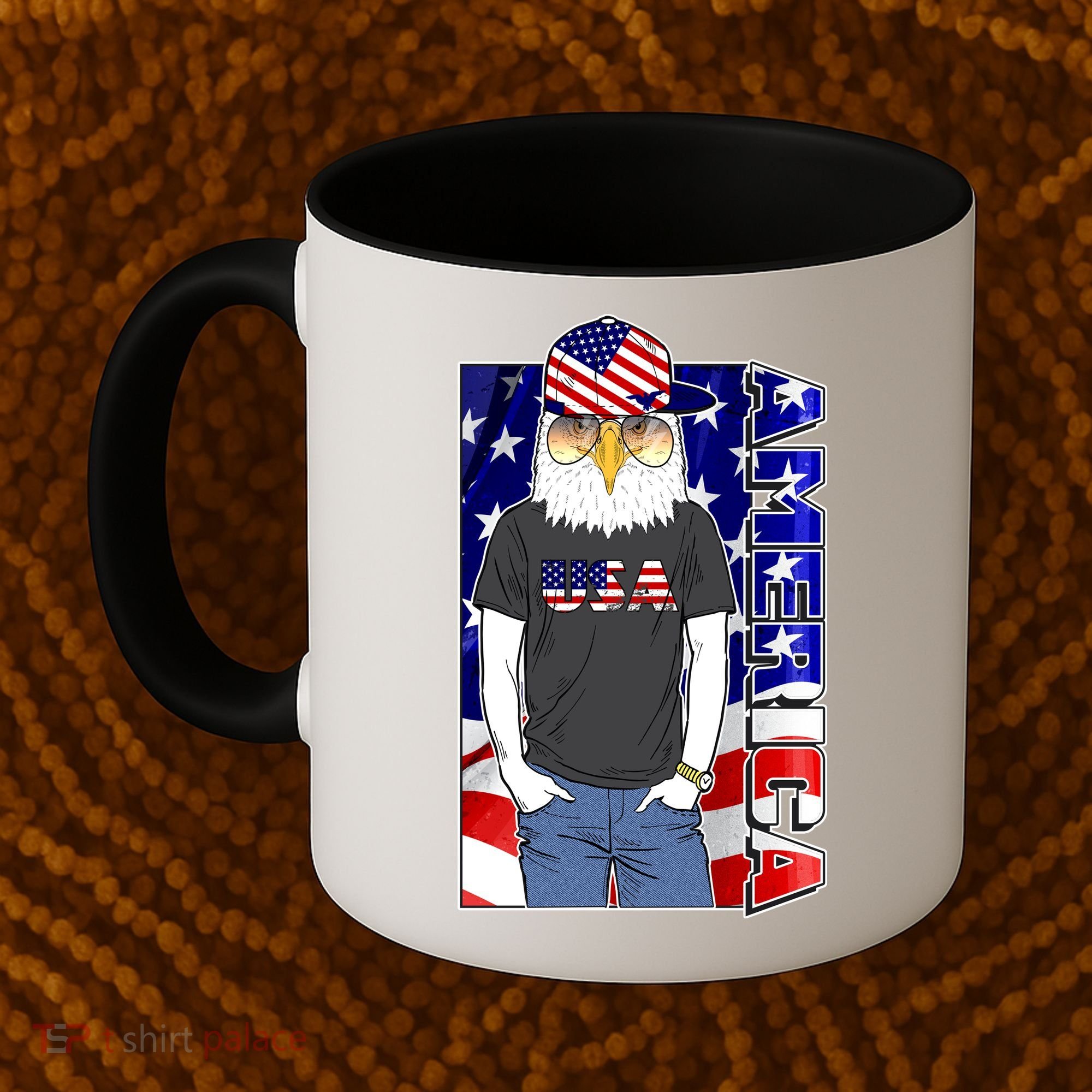 USA America Flag Hip Hop Eagle Coffee Mug