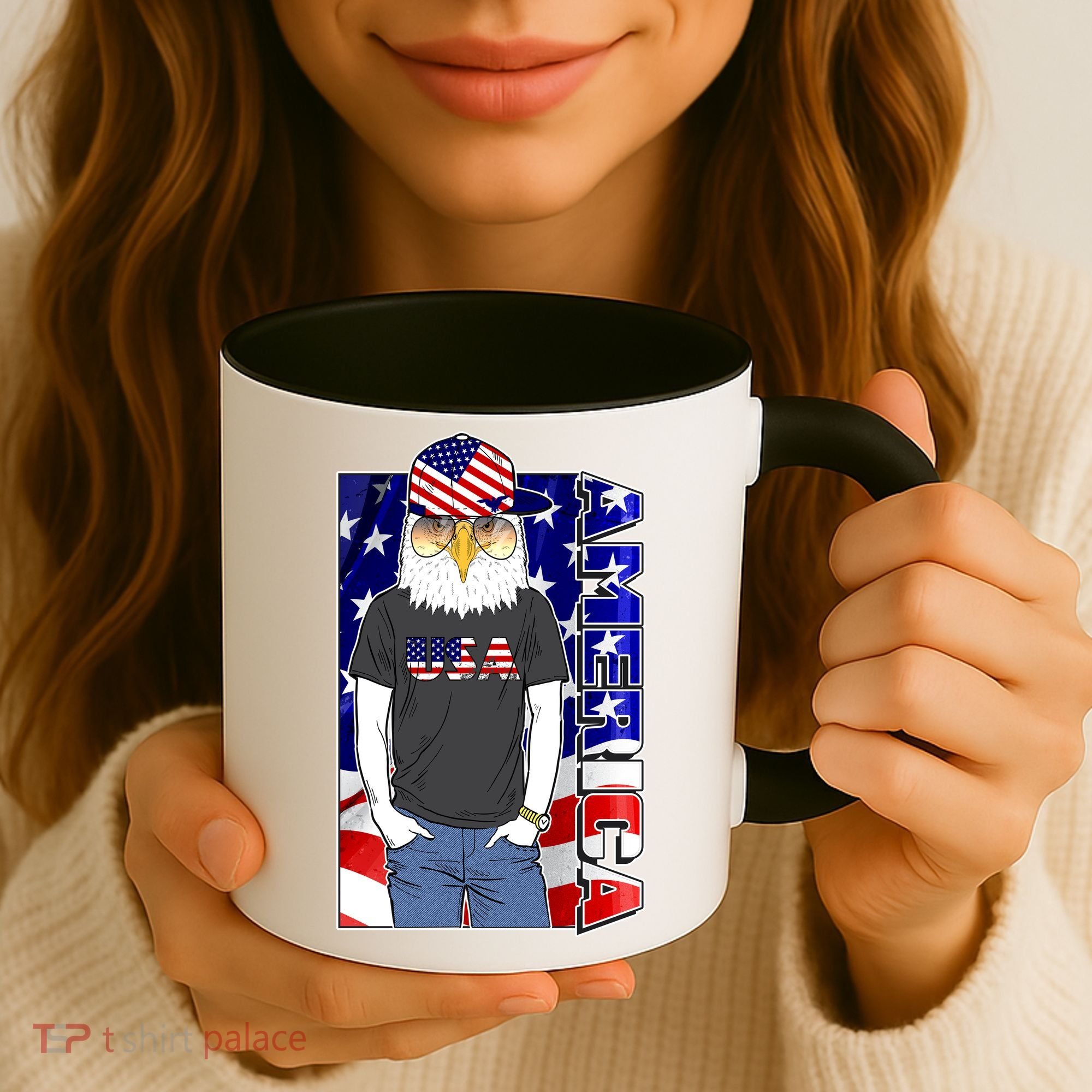 USA America Flag Hip Hop Eagle Coffee Mug