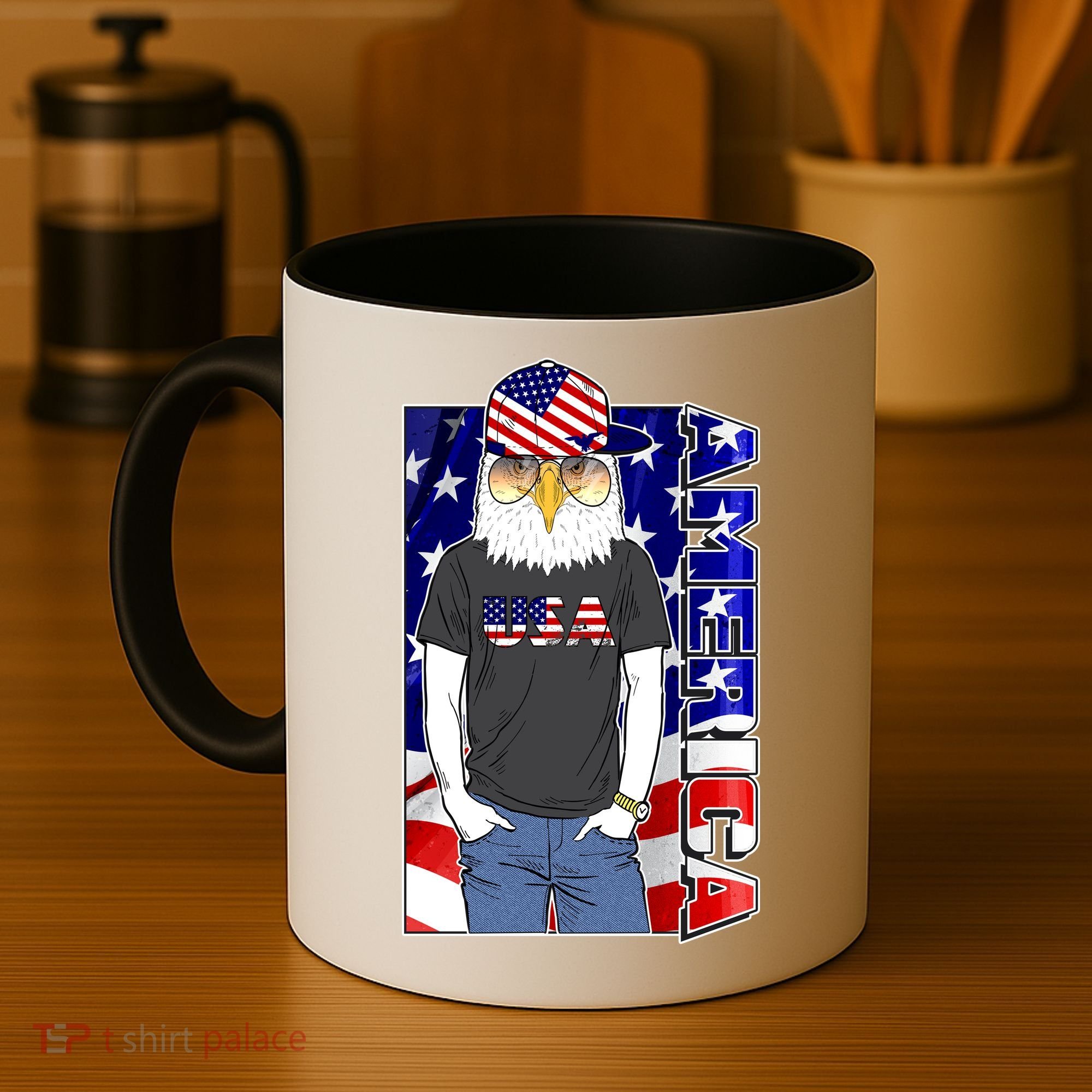 USA America Flag Hip Hop Eagle Coffee Mug