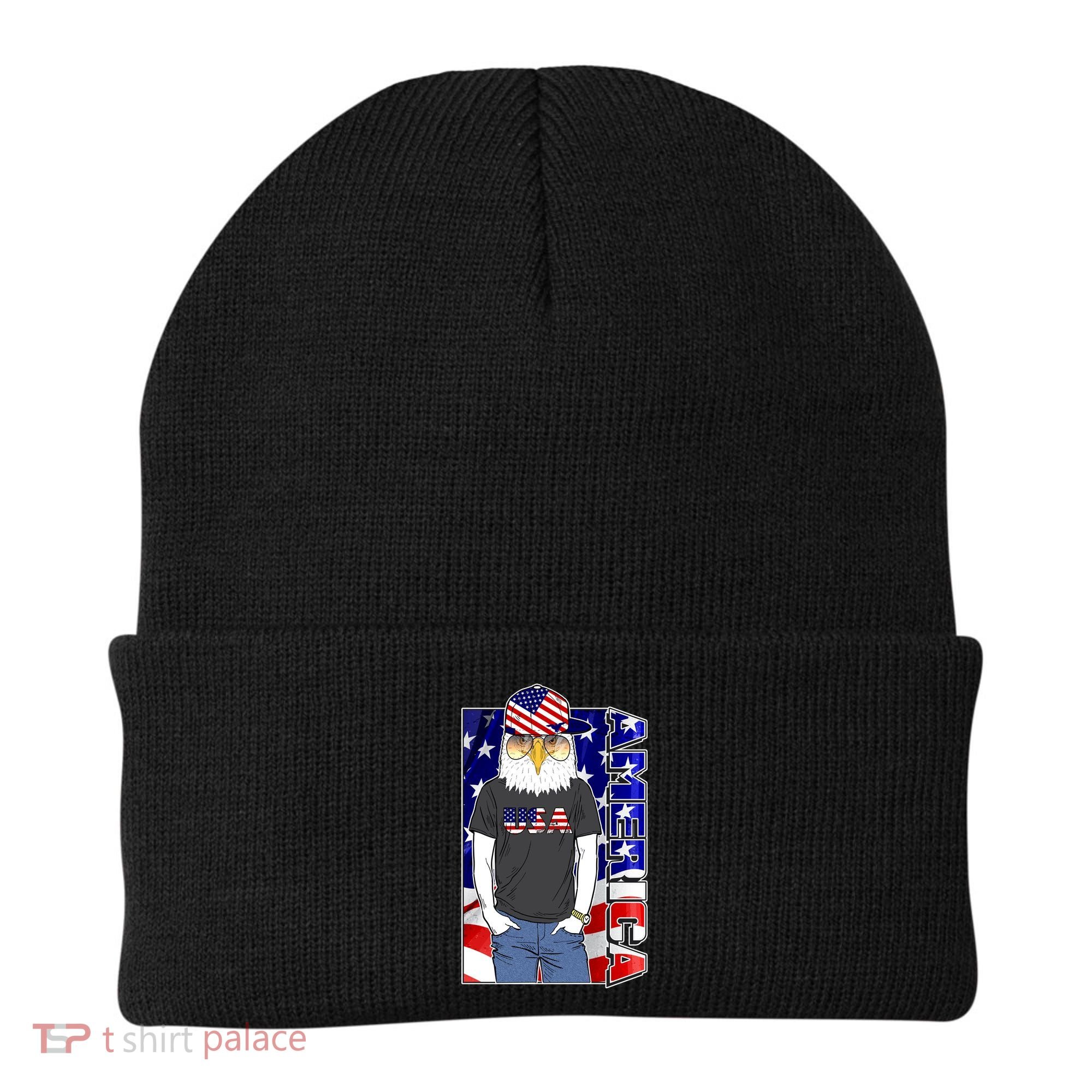 USA America Flag Hip Hop Eagle Beanie