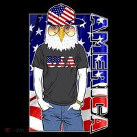 USA America Flag Hip Hop Eagle Women's Hoodie thumb 2