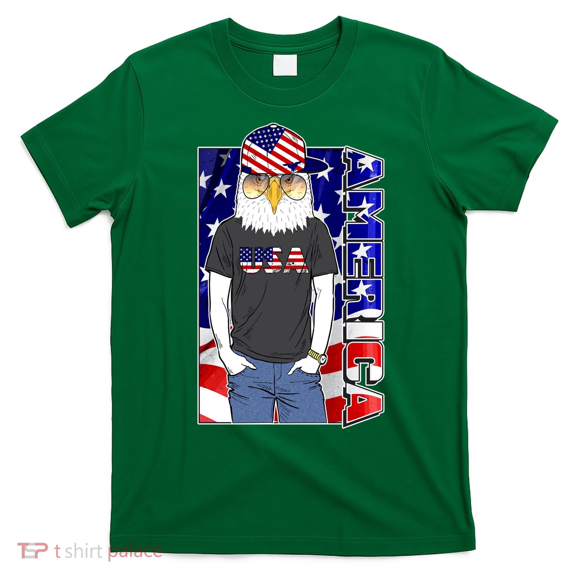 USA America Flag Hip Hop Eagle T-Shirt