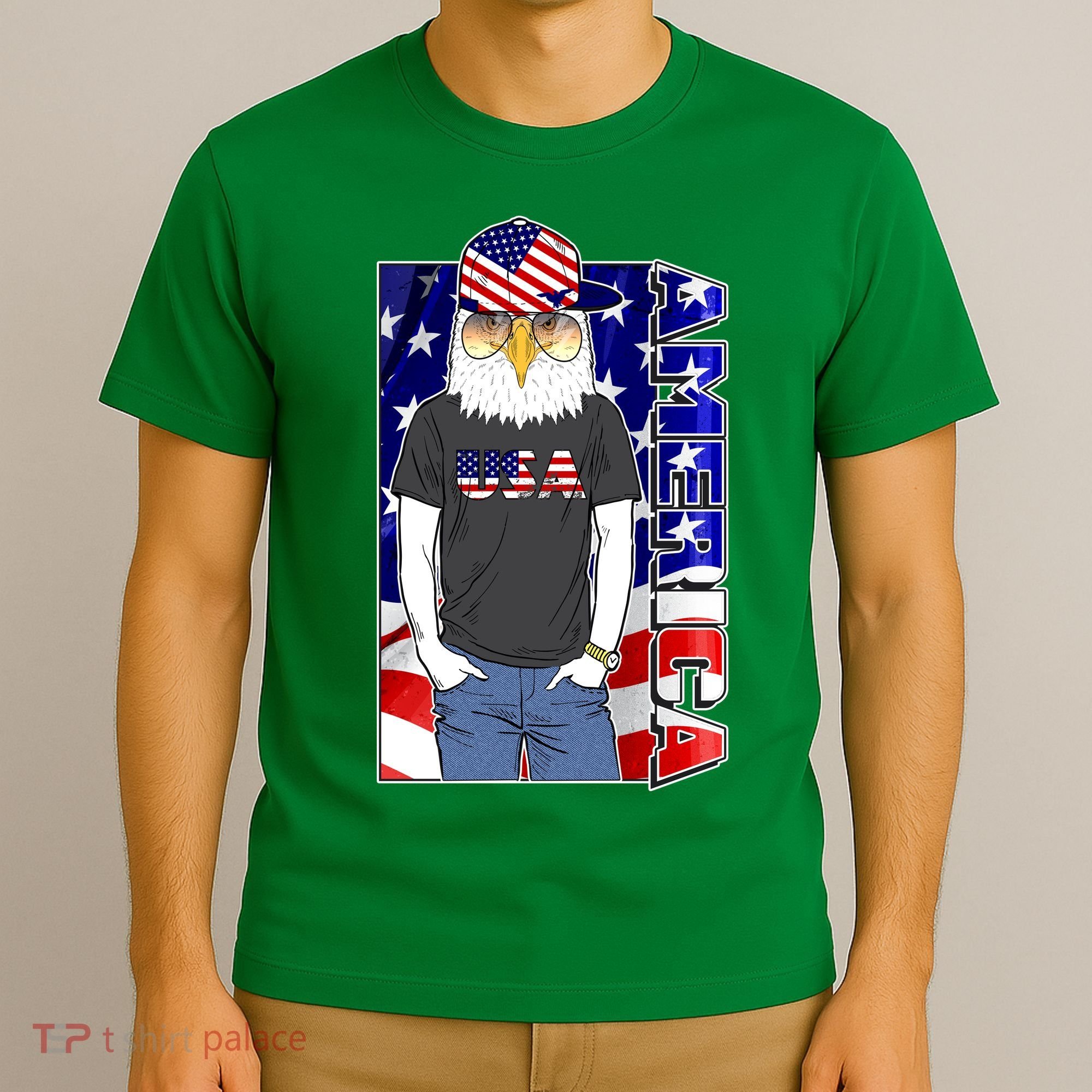 USA America Flag Hip Hop Eagle T-Shirt