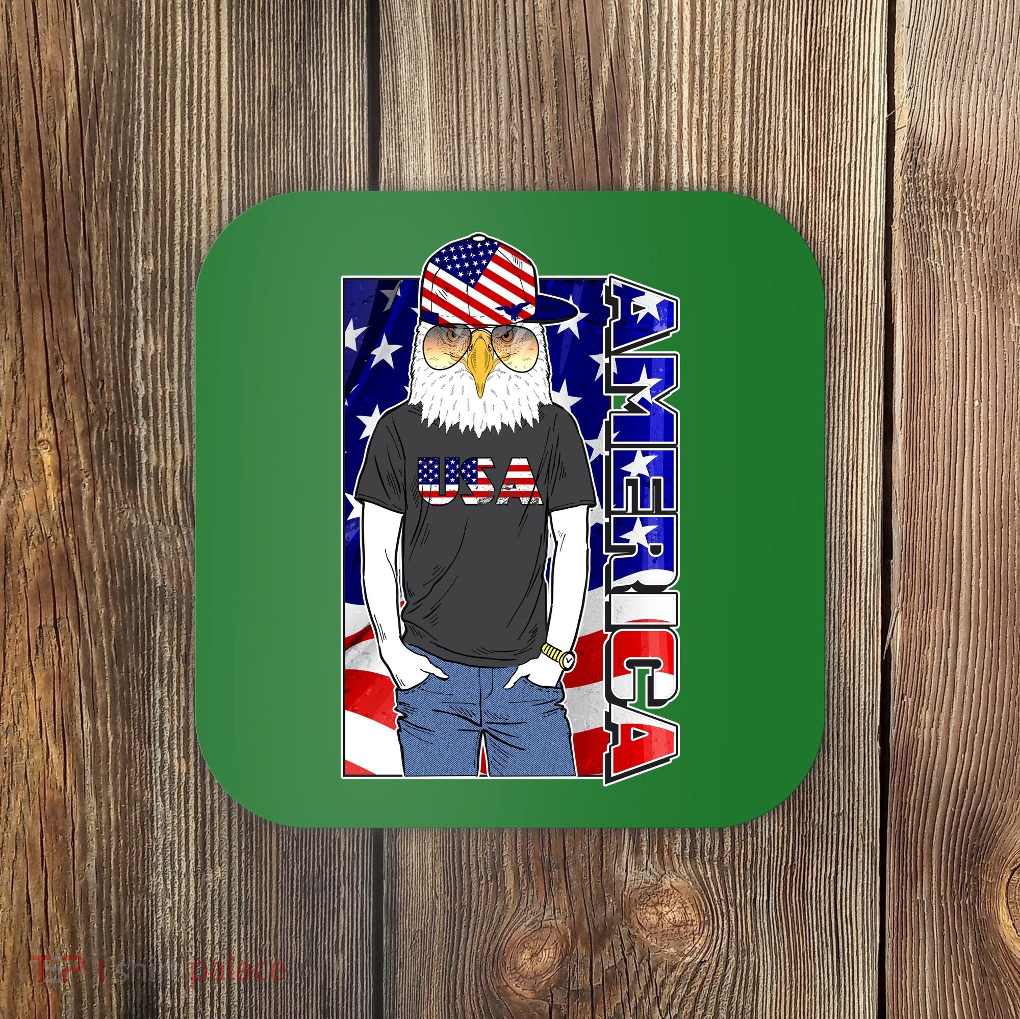 USA America Flag Hip Hop Eagle Coaster