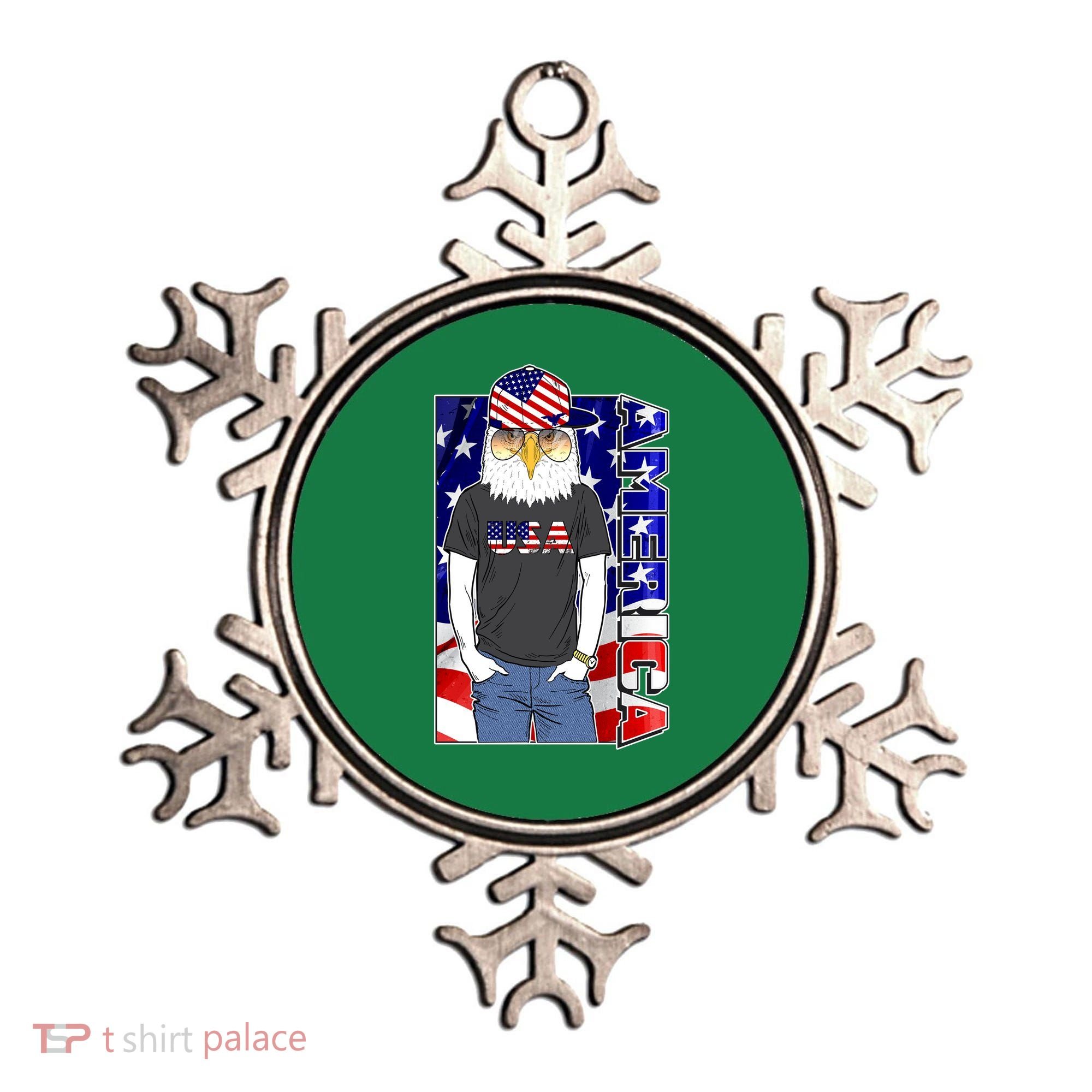 USA America Flag Hip Hop Eagle Ornament