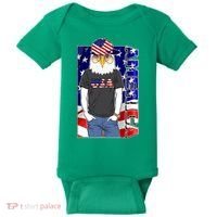 USA America Flag Hip Hop Eagle Baby Bodysuit thumb 0