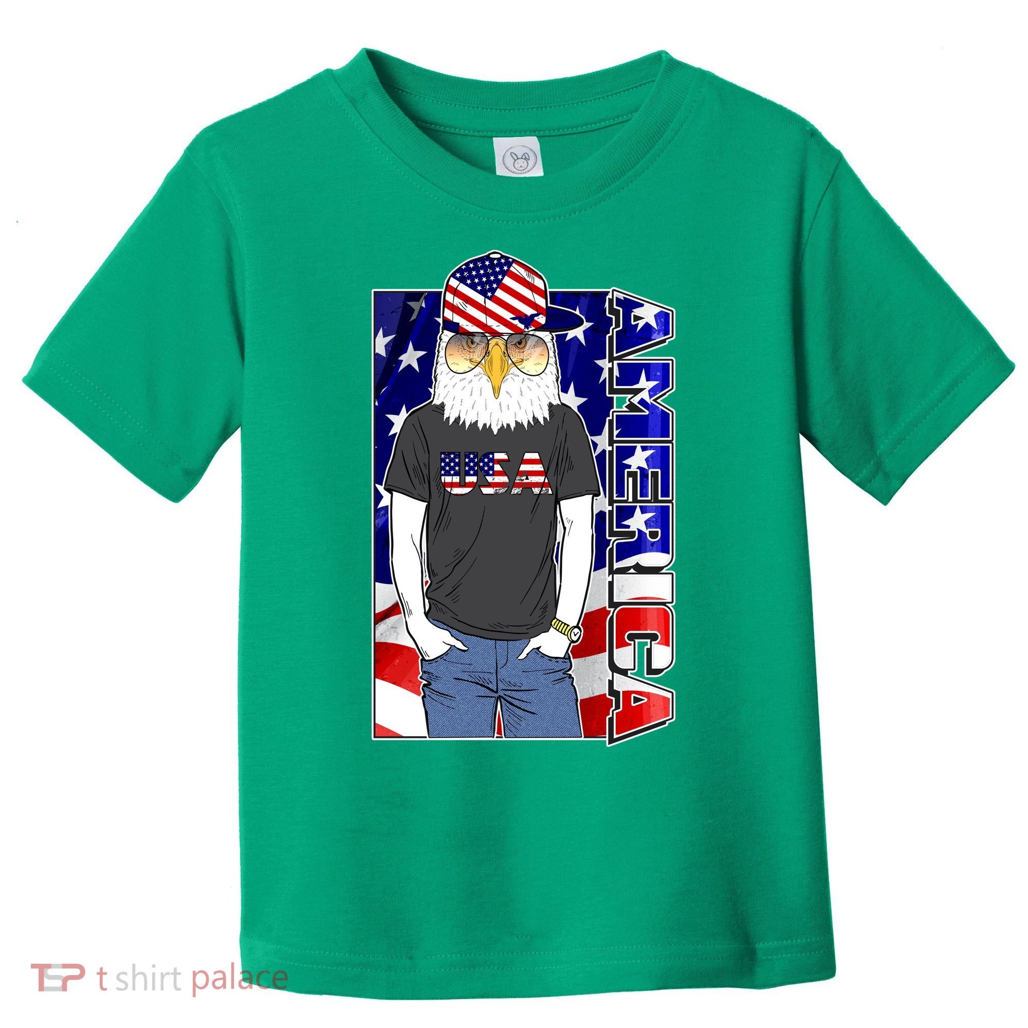 USA America Flag Hip Hop Eagle Toddler T-Shirt