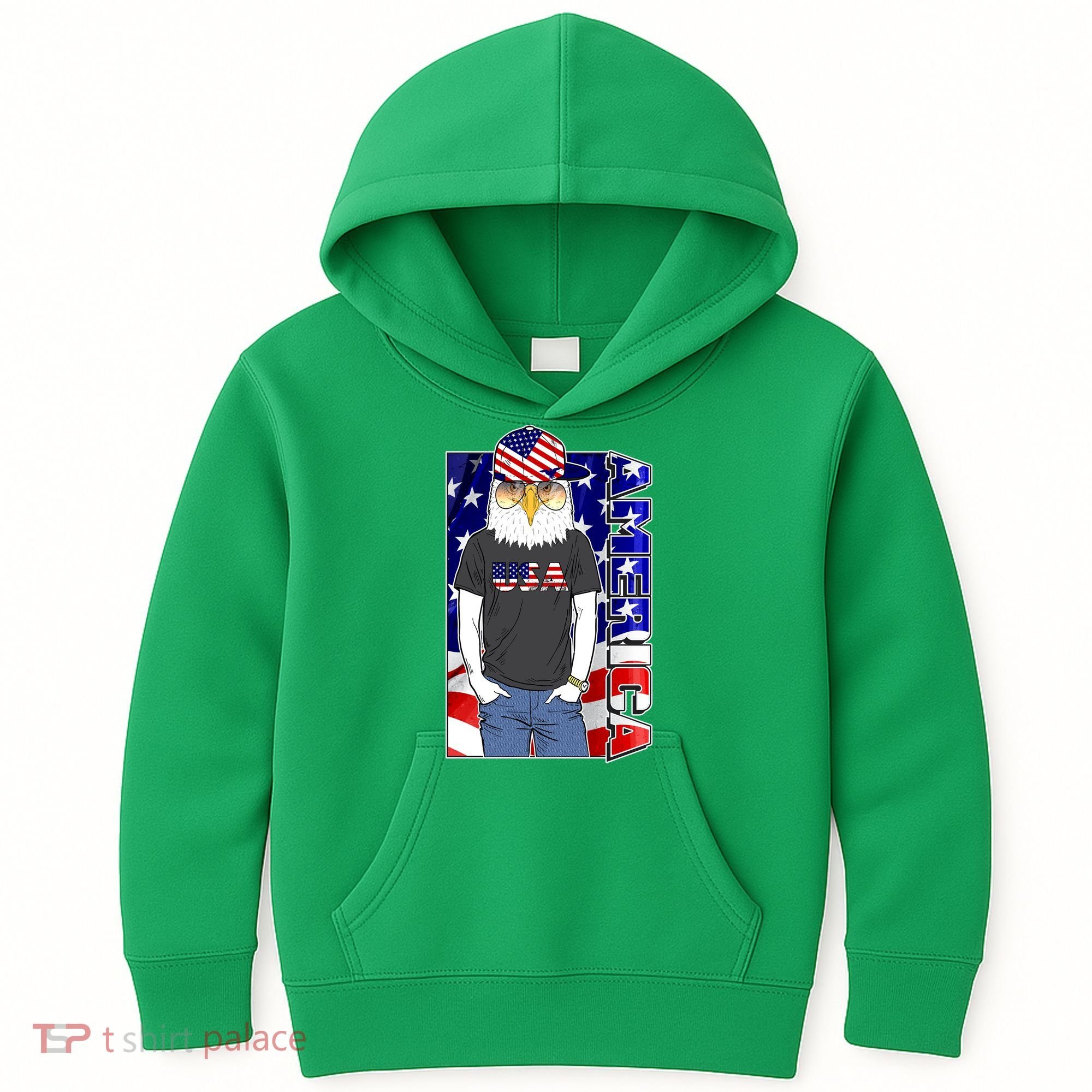 USA America Flag Hip Hop Eagle Kids Hoodie