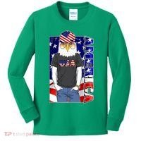 USA America Flag Hip Hop Eagle Kids Long Sleeve Shirt thumb 0