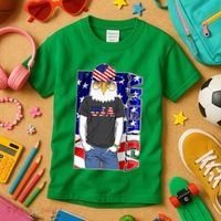 USA America Flag Hip Hop Eagle Kids T-Shirt thumb 3