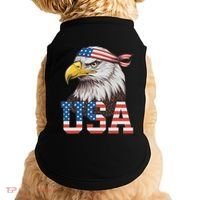Usa American Flag Women Bald Eagle Patriotic Doggie Tank thumb 0