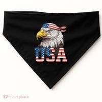 Usa American Flag Women Bald Eagle Patriotic USA-Made Doggie Bandana thumb 0
