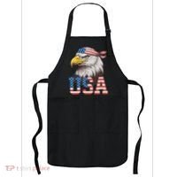 Usa American Flag Women Bald Eagle Patriotic Apron thumb 0