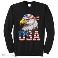 Usa American Flag Women Bald Eagle Patriotic Sweatshirt thumb 0