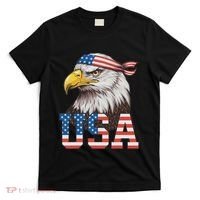 Usa American Flag Women Bald Eagle Patriotic T-Shirt thumb 0