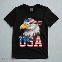 Usa American Flag Women Bald Eagle Patriotic T-Shirt thumb 5