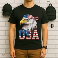 Usa American Flag Women Bald Eagle Patriotic T-Shirt thumb 6