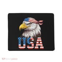 Usa American Flag Women Bald Eagle Patriotic Mousepad thumb 0