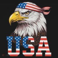 Usa American Flag Women Bald Eagle Patriotic Mousepad thumb 1