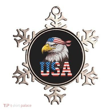 Usa American Flag Women Bald Eagle Patriotic Ornament