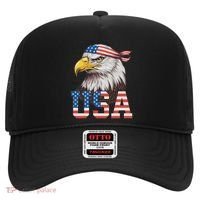 Usa American Flag Women Bald Eagle Patriotic Hat thumb 0