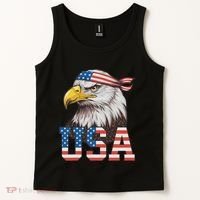 Usa American Flag Women Bald Eagle Patriotic Tank Top thumb 2