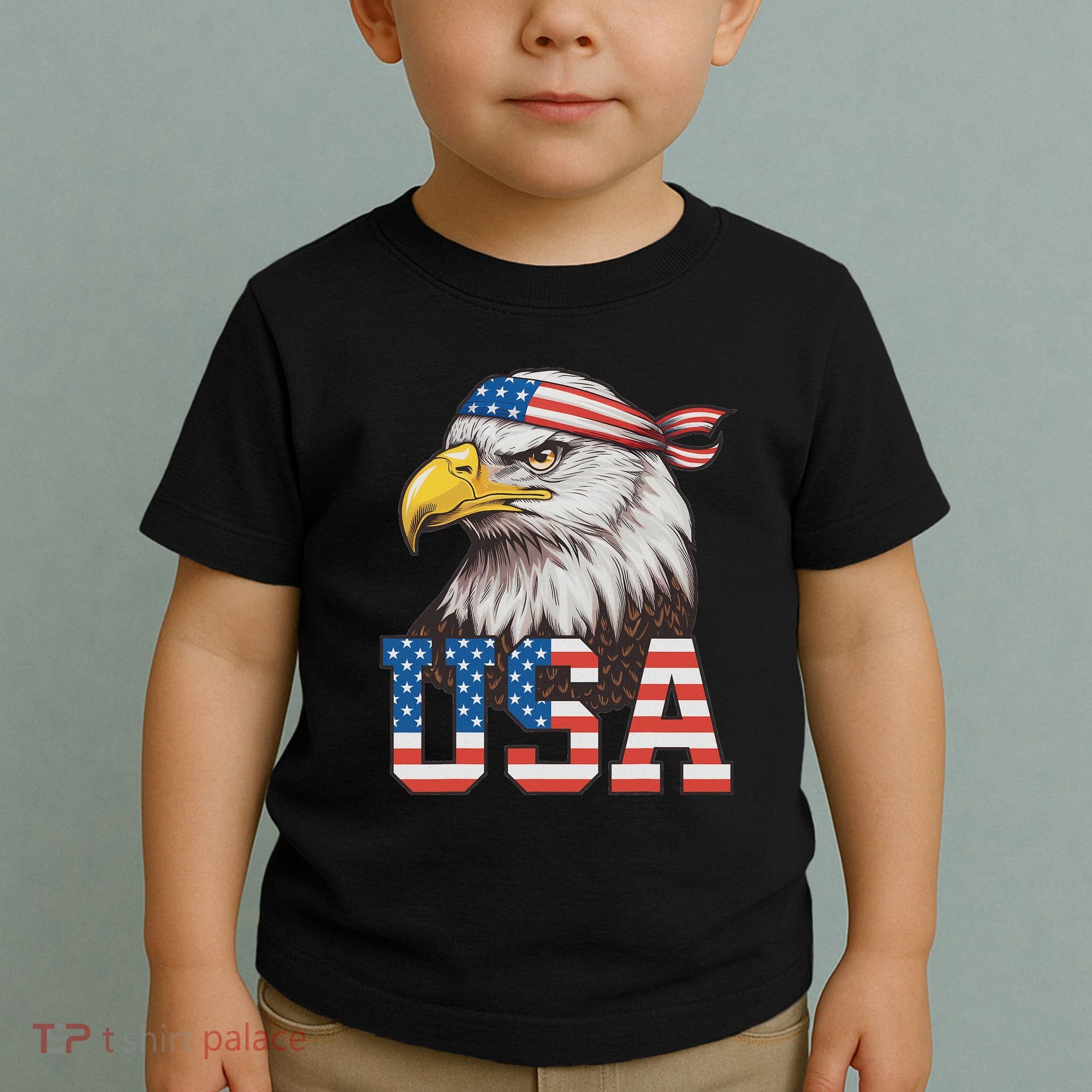 Usa American Flag Women Bald Eagle Patriotic Toddler T-Shirt