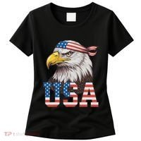 Usa American Flag Women Bald Eagle Patriotic Women's T-Shirt thumb 0