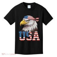 Usa American Flag Women Bald Eagle Patriotic Kids T-Shirt thumb 0