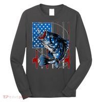 USA American Flag Bass Fishing Long Sleeve Shirt thumb 0