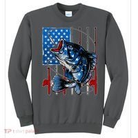 USA American Flag Bass Fishing Sweatshirt thumb 0