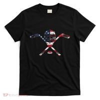 Usa American Flag Ice Hockey Goalie Mask Stick Patriotic T-Shirt thumb 0