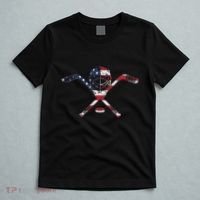 Usa American Flag Ice Hockey Goalie Mask Stick Patriotic T-Shirt thumb 5