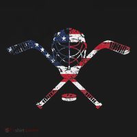 Usa American Flag Ice Hockey Goalie Mask Stick Patriotic T-Shirt thumb 7