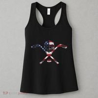 Usa American Flag Ice Hockey Goalie Mask Stick Patriotic Women's Tank Top thumb 3
