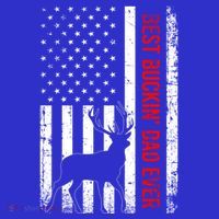 Usa American Flag Whitetailed Deer Best Buckin Dad Ever Gift Long Sleeve Shirt thumb 2