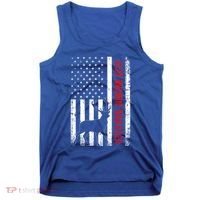 Usa American Flag Whitetailed Deer Best Buckin Dad Ever Gift Tank Top thumb 0