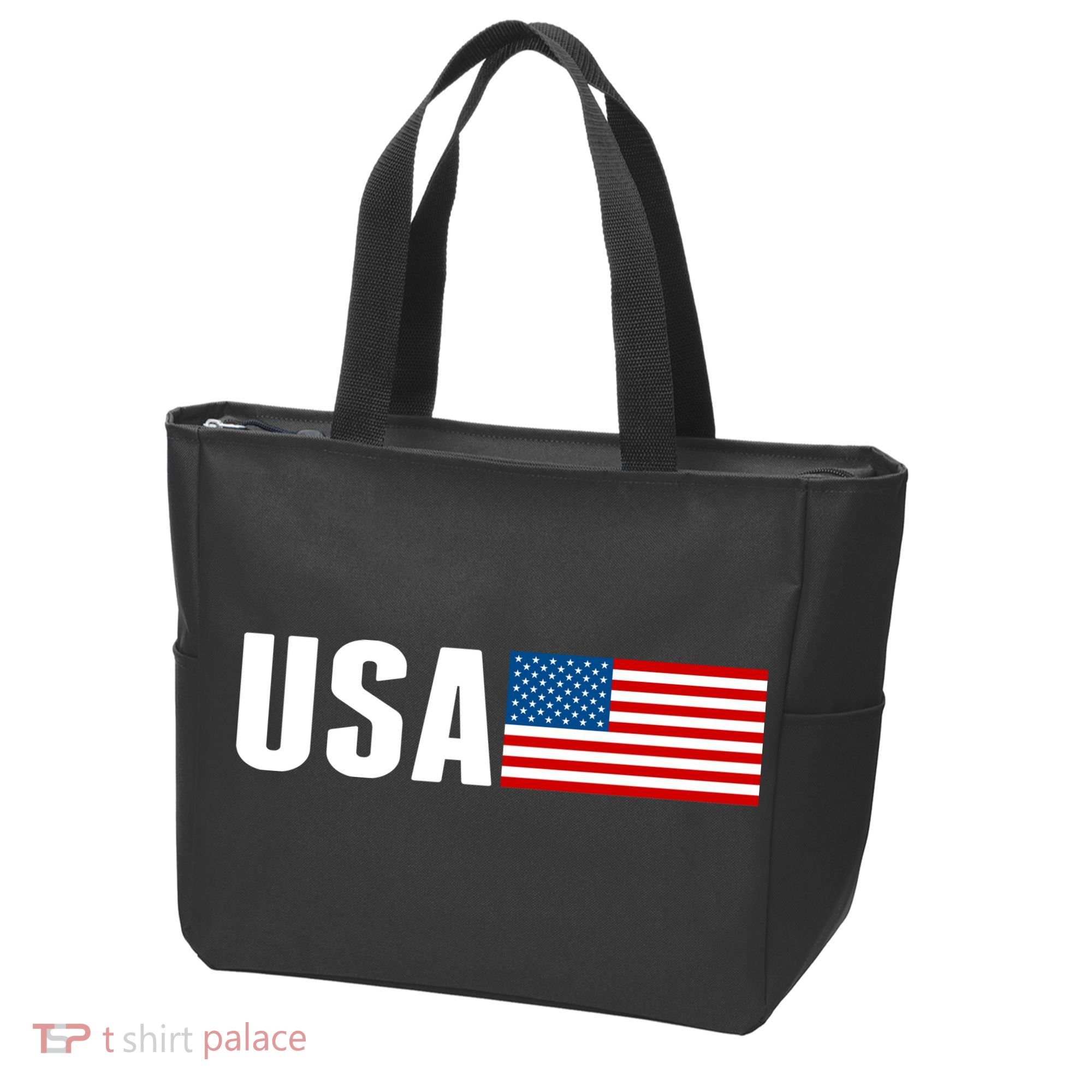 USA American Flag Logo Tote Bag