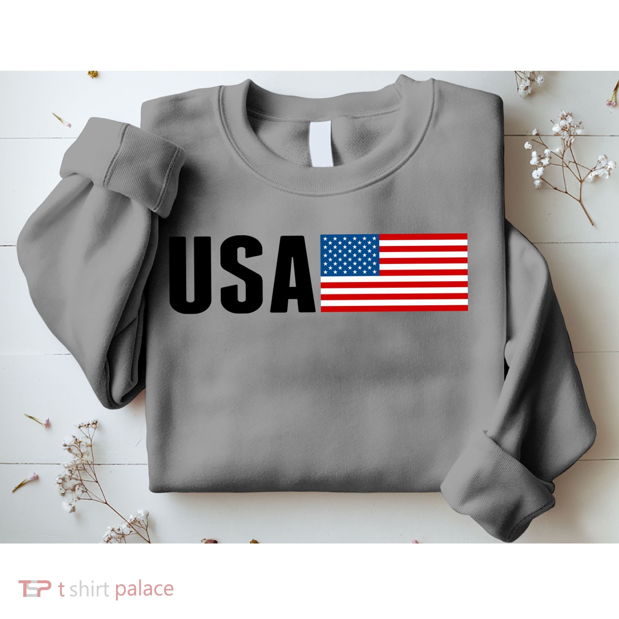 USA American Flag Logo Sweatshirt