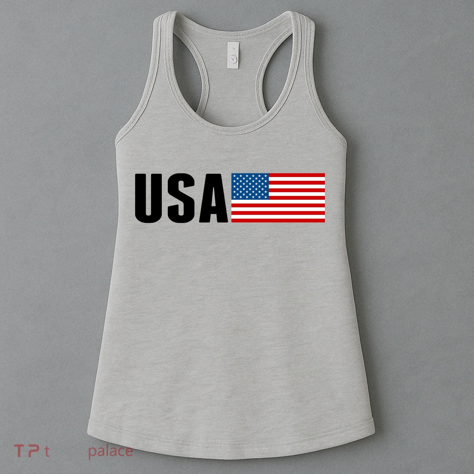 USA American Flag Logo Women's Tank Top