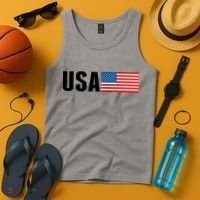 USA American Flag Logo Tank Top thumb 4