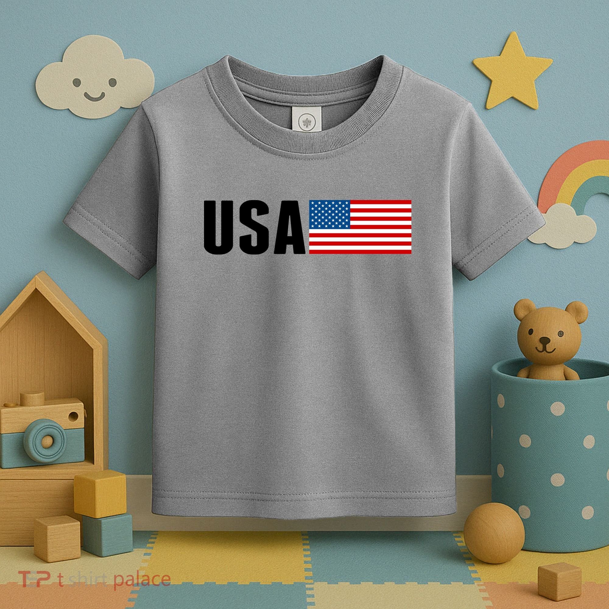 USA American Flag Logo Toddler T-Shirt