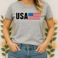 USA American Flag Logo Women's T-Shirt thumb 2