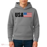 USA American Flag Logo Kids Hoodie thumb 4