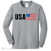 USA American Flag Logo Kids Long Sleeve Shirt thumb 0