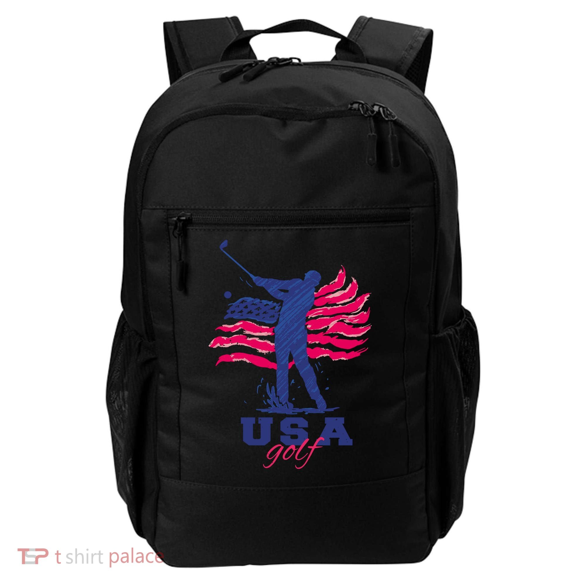 USA American Golf Player Backpack