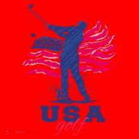 USA American Golf Player Santa Hat thumb 1
