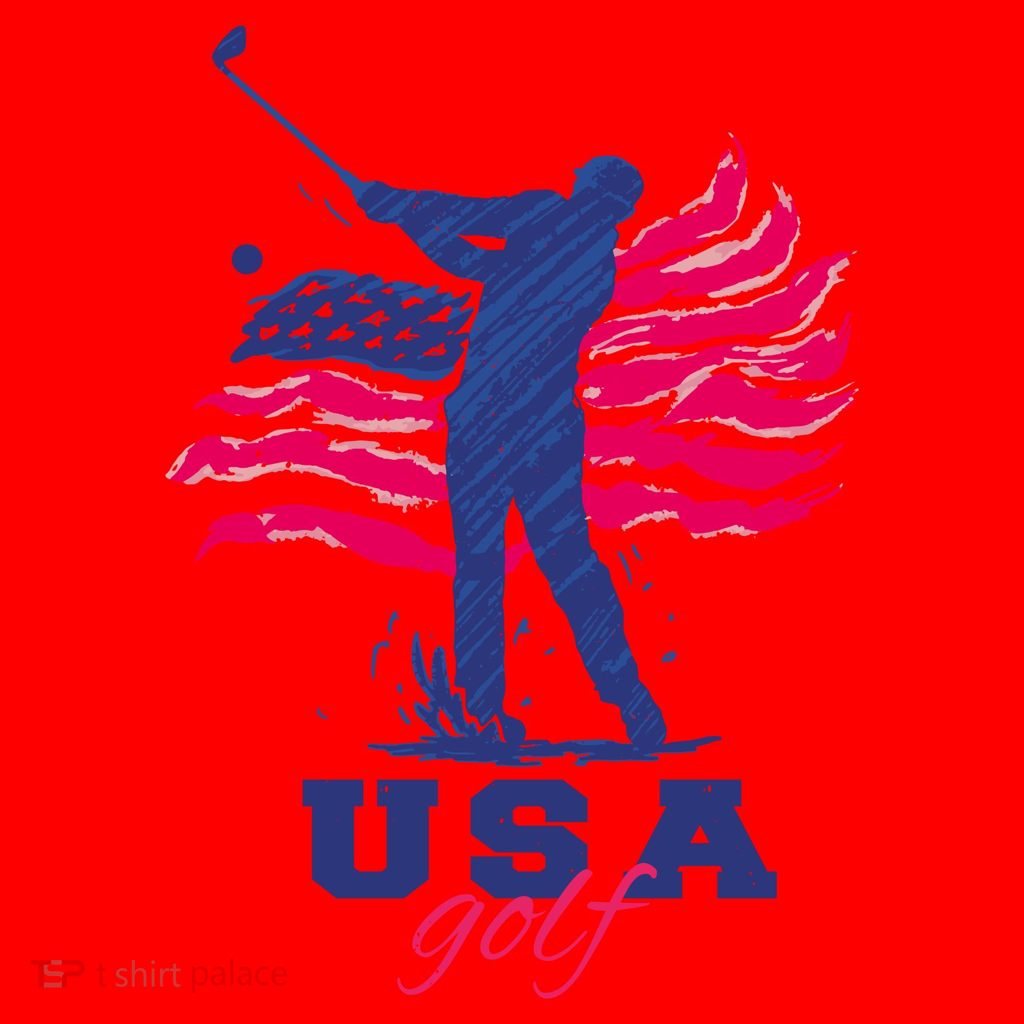 USA American Golf Player Santa Hat