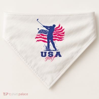 USA American Golf Player USA-Made Doggie Bandana